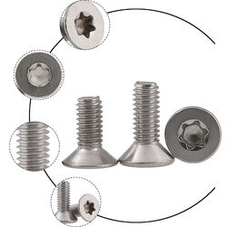 Senkkopfschrauben Torx DIN 965 EDELSTAHL A2 V2A M3 M4 M5 M6 ISO 14581 Sicherheit