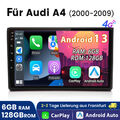 6G+128G Carplay Android 13 Autoradio GPS WIFI Für Audi A4 8E 8H B6 B7 2000-2009