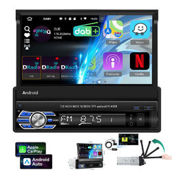 DAB+ Android 13.0 Autoradio 1 DIN 7" Apple Carplay GPS Navi WIFI USB FM RDS 32GB