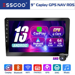 9" 2 DIN Android 13 Carplay Autoradio GPS NAV Navigation WIFI RDS 4+64G + Kamera