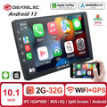 10 Zoll Autoradio Android 13 Carplay 2 DIN GPS Bluetooth APP FM USB WiFi 2+32GB