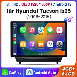 CarPlay Autoradio Für Hyundai ix35 2009-2015 Android 13 GPS Navi DSP WIFI 4+64GB