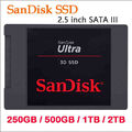 Sandisk Internal Solid State Drive ULTRA 3D 250GB 500GB 2.5" SATA III SSD für PC