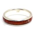 Bernstein Ring Amber Intarsie Bandring Bernsteinring 925er Silber Gr. 50-68 K249