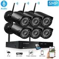 TMEZON 5MP WLAN Überwachungskamera Set Außen PTZ Dome Metall Kamera 10CH 2TB NVR