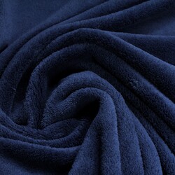 Stoff Polyester Wellness Fleece dunkelblau Kuschelfleece blau marine