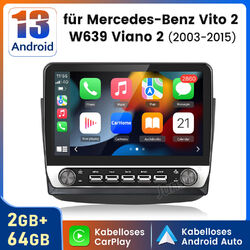 64G Carplay Android Autoradio GPS Navi WIFI BT Für Benz Vito Viano W639 03-2015