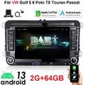 DAB Autoradio Android 14 GPS 2+64G KAM Für VW GOLF 5 6 Plus Passat Touran Tiguan