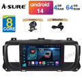 4+64GB Android 13 Autoradio Carplay Navi Für Citroen Spacetourer Jumpy MK3 +Kam