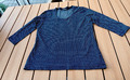 Betty Barclay Shirt 3/4 Arm Gr. ca 40 42 blau Weiß gepunktet Blusenshirt