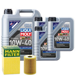 Motoröl 10W40 LIQUI MOLY Mos2 Leichtlauf 8L +MANN Ölfilter