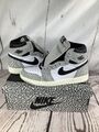 Nike Air Jordan 1 Retro High OG White Cement Grey Black EU 39 US 6,5 Weiß Grau