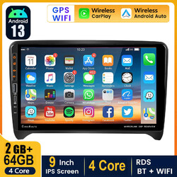 Android 13 Carplay Autoradio für Audi TT 8J MK2 2006-2014 GPS Navi WIFI SWC RDS