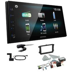 Kenwood 2-DIN Autoradio DAB+ Bluetooth für Skoda Octavia II Facelift inkl Canbus