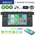 Carplay Android 13 32G Autoradio DAB+ RDS BT Für BMW 3er E46 318 320 325 M3 MGZT