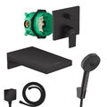 Hansgrohe Vernis Shape Unterputz Badewanne Armatur Set Wanne Einlauf schwarz