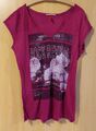 Shirt Damen Gr.  XXL bordeaux mit Aufdruck