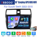 10,1" Android 13 Autoradio Carplay GPS RDS 2+32G Für SUZUKI SWIFT III 2005-2010