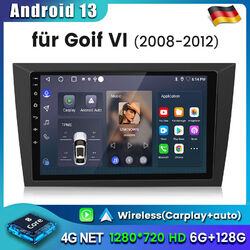 6+128GB Android 13 Für VW Golf VI 2008-2012 Carplay Autoradio GPS Navi 8Kern RDS