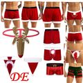 DE iEFiEL Herren Boxer Shorts Samt Weihnachten Unterwäsche Lustige Unterhose 