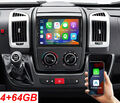 Für Fiat Ducato 2006-2023 2DIN Android Autoradio GPS Apple CarPlay 4+64GB SWC