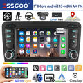 DAB+ 4+64G Android 13 Carplay Autoradio GPS Navi WIFI +KAM Für Audi A3 S3 RS3 8P