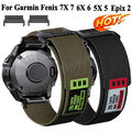 Quick Fit Nylon Armband für Garmin Fenix 5X 6 6X Pro 7 7X Epix Gen Instinct 2 2X