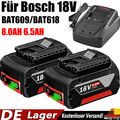 2X 8Ah Akku Für Original Bosch 18V Professional GBA BAT618 BAT609 / Ladegerät DE