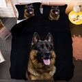 Schäferhund Hund Bettwäsche Set Kissenbezug Kingsize Doppelbett Bettbezug