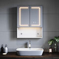Spiegelschrank mit LED Beleuchtung Dimmbare Beschlagfrei Steckdose Spiegel 60x75