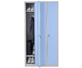 Schließfach Boston T829, Spind Wertfachschrank, Metall 3 Fächer blau