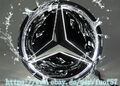 Für Mercedes Benz 2005-2014 W245 W204 W447 grill LDE Logo Schwar 3D Stern Emblem