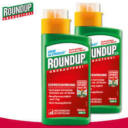 Roundup Unkrautfrei 2 x 400 ml Express Konzentrat Brennnessel Ehrenpreis