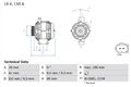 BOSCH 0 986 046 130 Lichtmaschine Generator 110A 14V für BMW 3 Touring (E91)