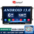 Android 13 4G Autoradio Carplay 6+128GB GPS SWC BT Für VW GOLF 5 6 Touran Tiguan