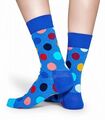 Happy Socks Socken Big Dot Sock Punkte Tupfen gepunktet getupft jeansblau / bunt