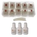 Tipbox mit 500 A-Tips inkl. 3x 7g Tipkleber - Nail Tips-Tip Kleber- Nagelkleber