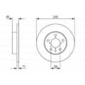 BOSCH 2x Bremsscheibe hinten 2405 Voll für Alfa Romeo Spider 916S_ 916_