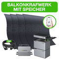 880W Balkonkraftwerk mit Speicher 2048Wh | 800W Wechselrichter Komplettpaket Set