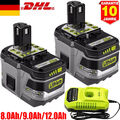 18V 8Ah 9Ah 12Ah Akku für RYOBI One Plus Lithium RB18L50 P108 P104 Batterie