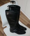 Leder Stiefel schwarz Nappa Gr. 39 Reitstiefel neuw.