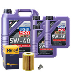 Motoröl 5W40 LIQUI MOLY Synthoil High Tech 8L+HENGST Ölfilter+Ölablassschraube