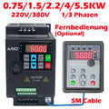 230V 380V 1.5KW 2.2KW 4KW 5.5KW Frequenzumrichter Frequenzumwandler Inverter VFD