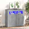 Sideboard Kommode Highboard mit RGB LED Leuchte Schrank Anrichte Beistellschrank