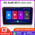 2+64GB CarPlay Für Audi A3 S3 RS3 8P 8V Android13 Autoradio GPS NAVI BT Wifi RDS