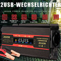 6000W Reiner Sinus Spannungswandler DC 12V - AC 230V Inverter Wechselrichter USB