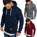 Herren Basic Kapuzenpullover Sweatjacke Pullover Hoodie Sweatshirt R-0051++LO