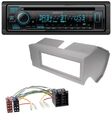 Kenwood Bluetooth DAB CD MP3 USB Autoradio für Fiat Panda (bis 2002) - grau