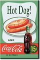 Hot Dog & Coca Cola USA Kühlschrank Magnet Vintage Style Magnetschild