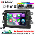 Carplay DAB+ Autoradio Android 13 64G GPS NAV Cam Für Renault Dacia Duster Logan